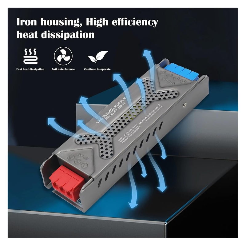 Ultra Thin 12V 400W Switching LED Power Supply AC100 250V to DC12V DC24V for Strip Lighting - Image 4